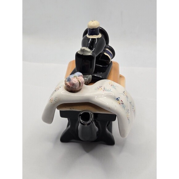 Vintage Porcelain/Ceramic Teapot with Quilt - Picture 5 of 11